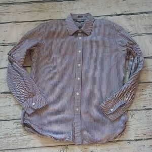 J Crew Thompson Shirtings Men's Red White Blue Check Cotton Button Up L 16-16.5